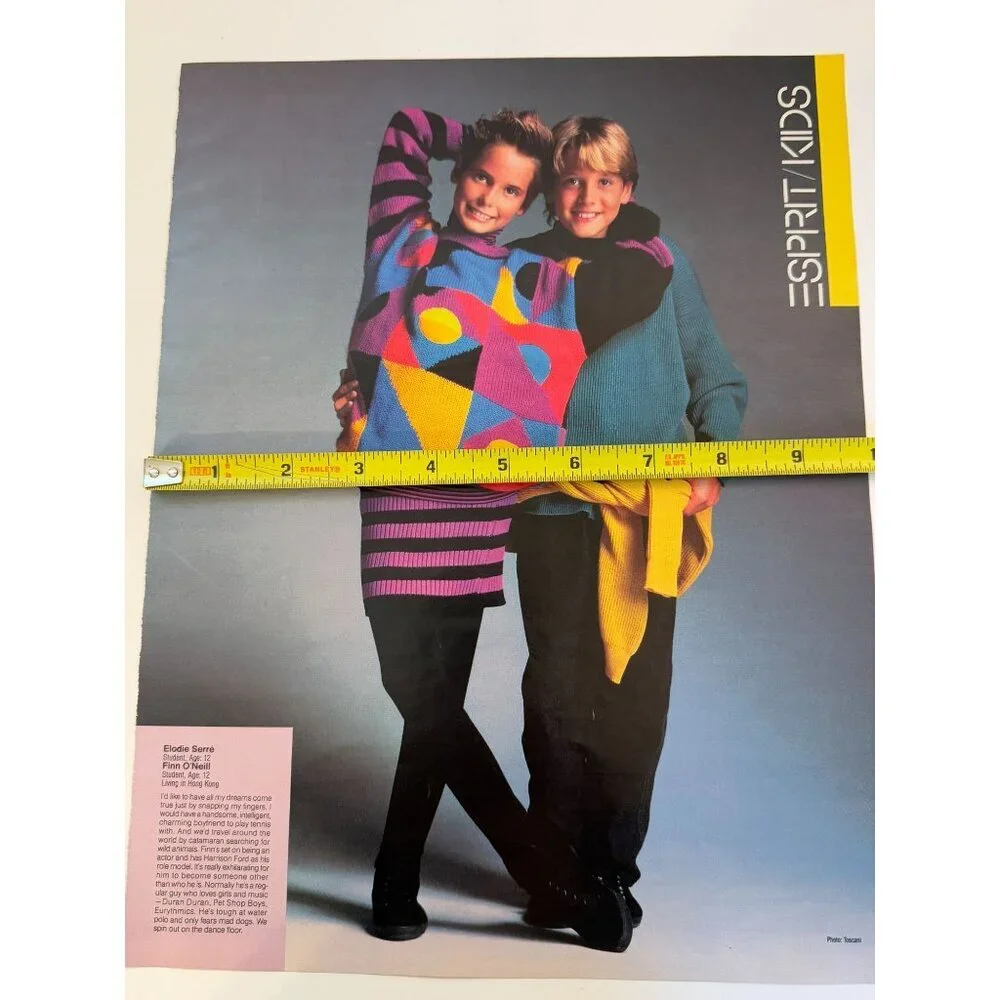 Vintage 1986 Esprit Kids Clothing Fashion Advertisement Print Ad - Picture 3 of 3